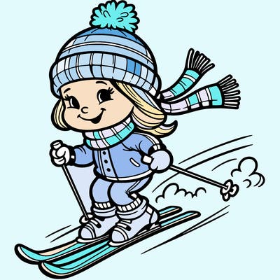 girl skiing