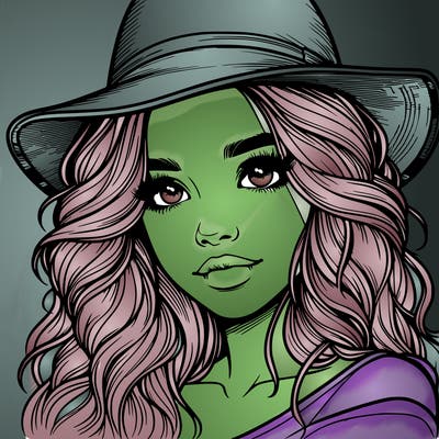 realistic girl with hat