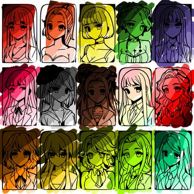 girls that look diffrent anime