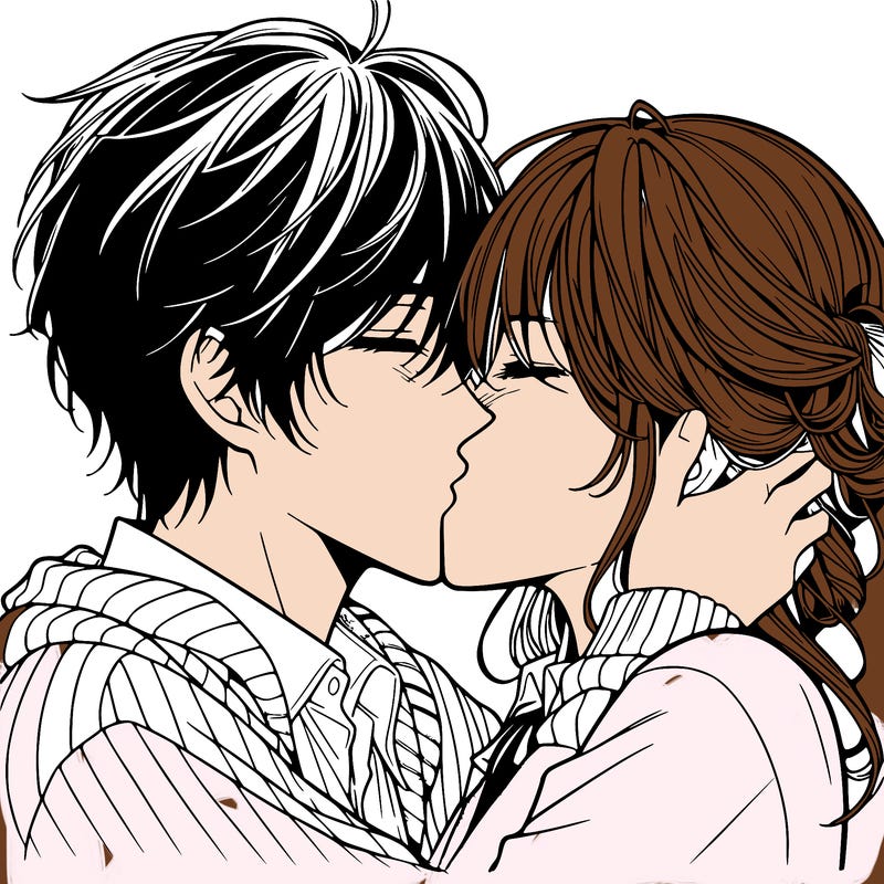 manga kissing