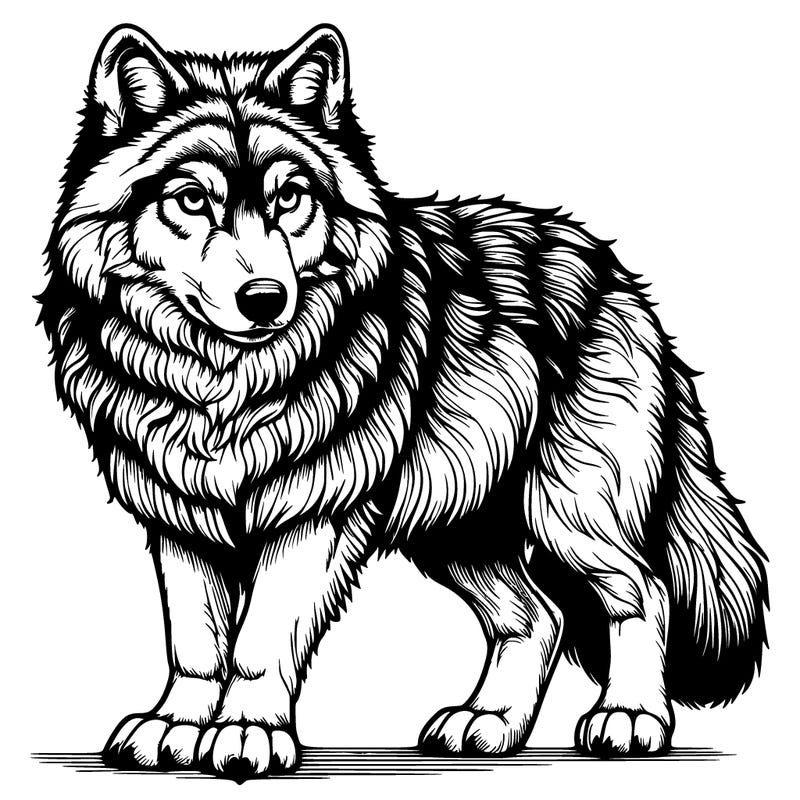 realistic wolf