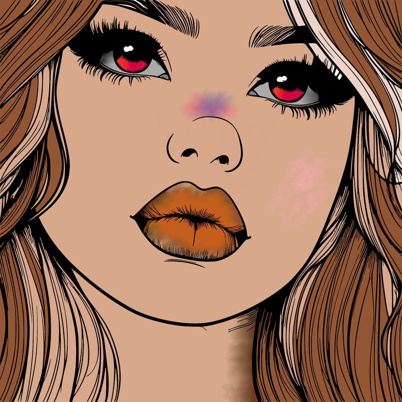 really realistic girl with lips