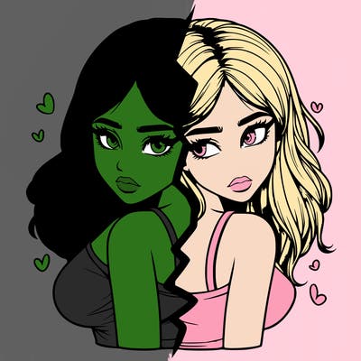 realistic girl split