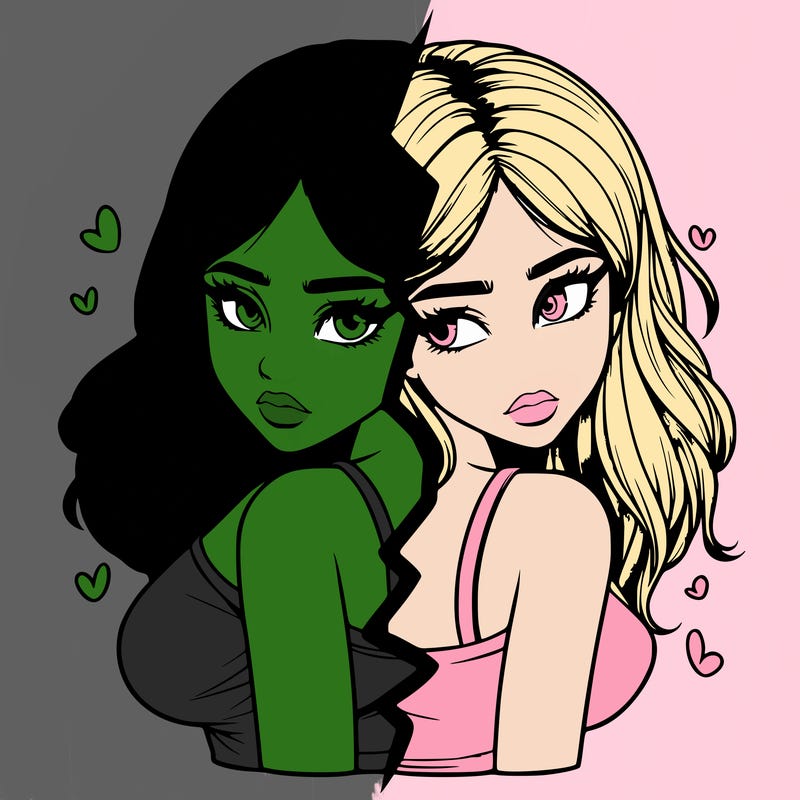 realistic girl split