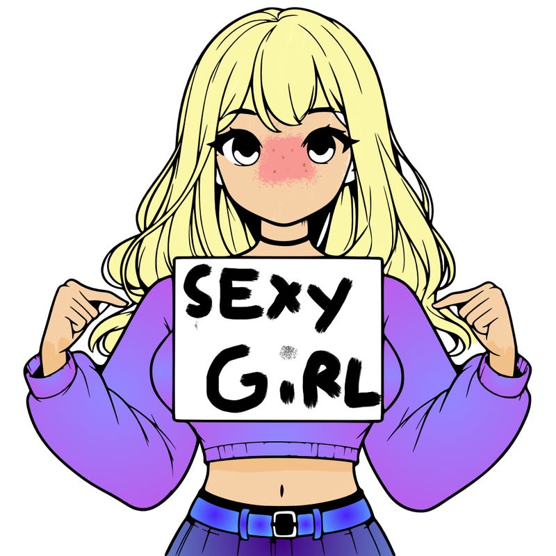 girl holding a blank sign in a long sleeve crop top