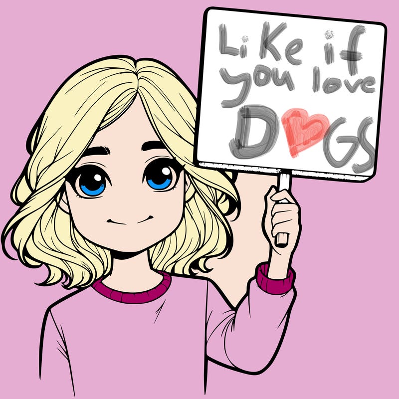 realistic girl holding up a sign