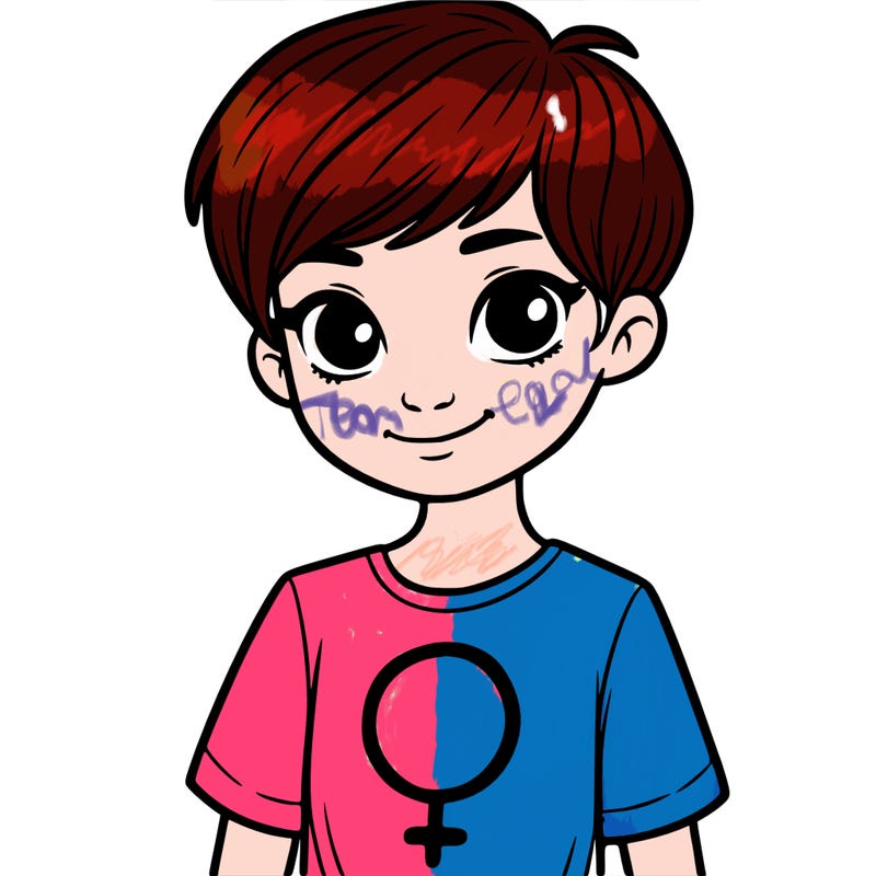 girl with pixie cut and feminist shirt