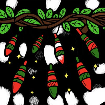 christmas light garland.