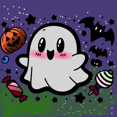 halloween cute little ghost