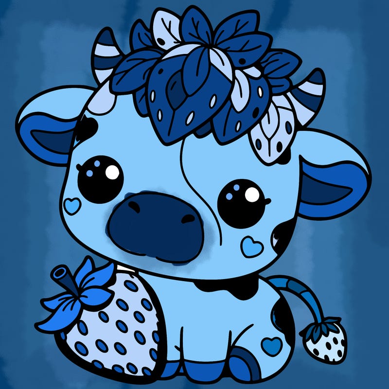 cute strawberry cow