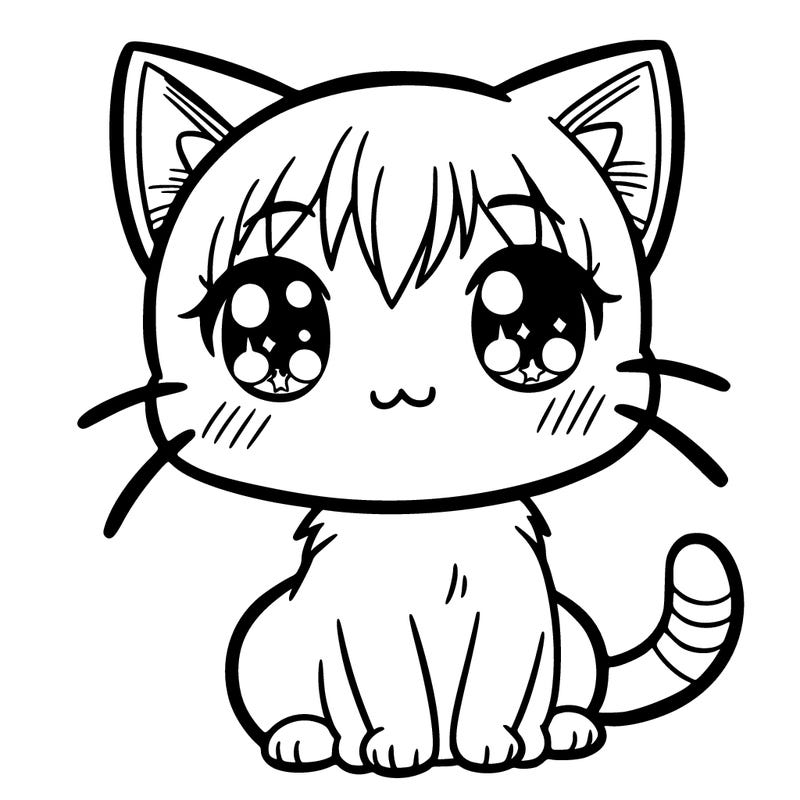 simple manga kitty