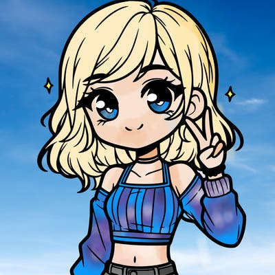 cute girl with crop top