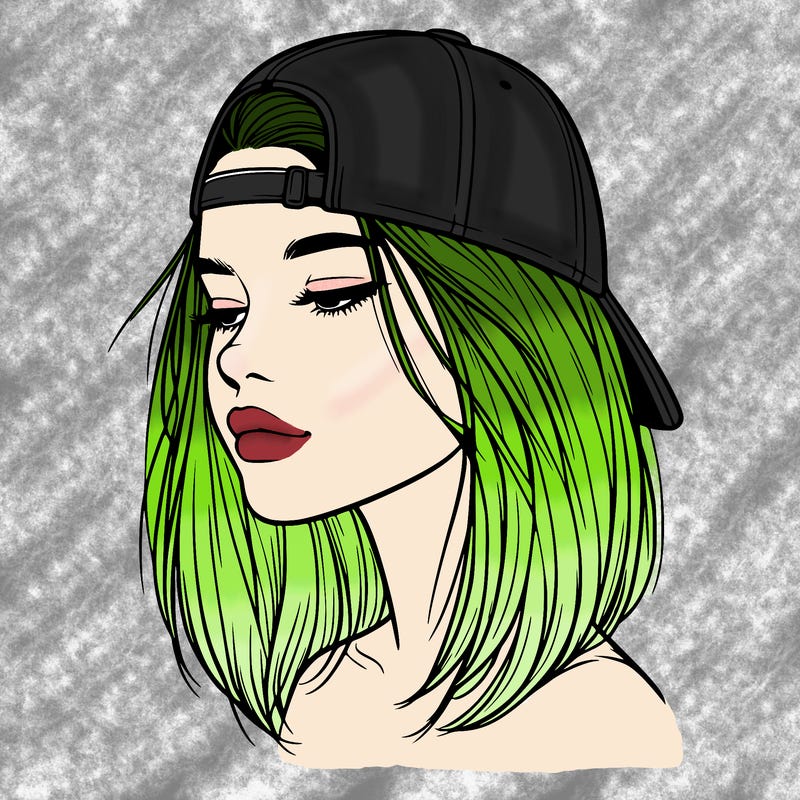 realistic  girl with a backwards hat