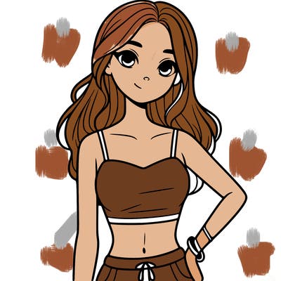 teen girl with crop top