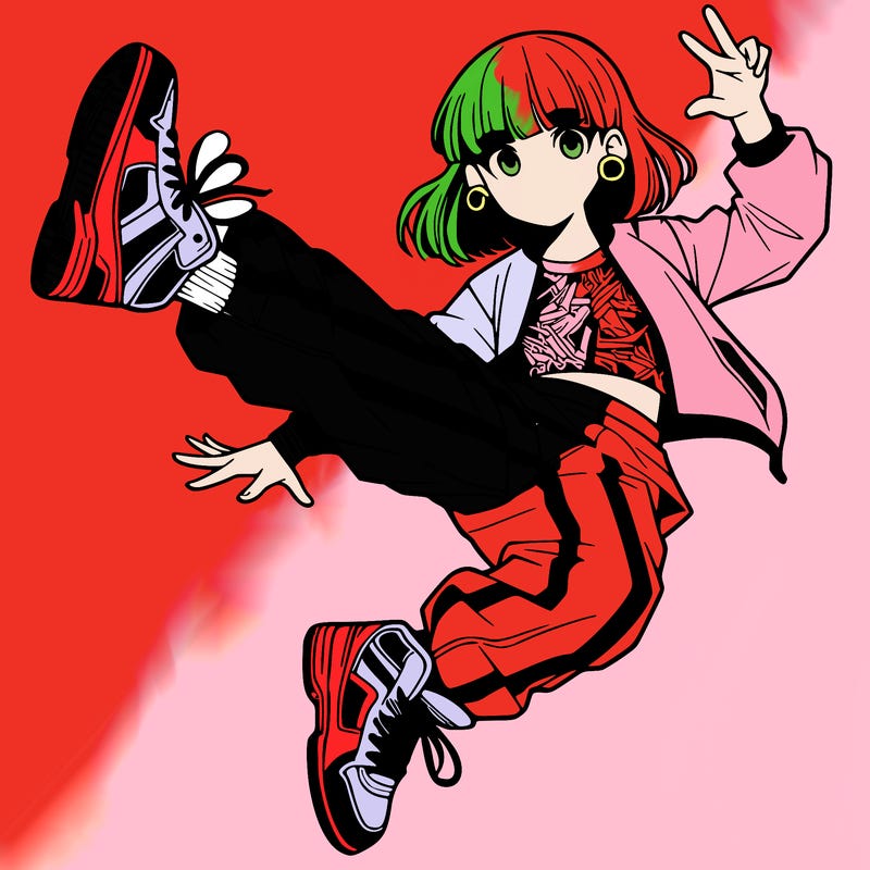 break dancing manga girl