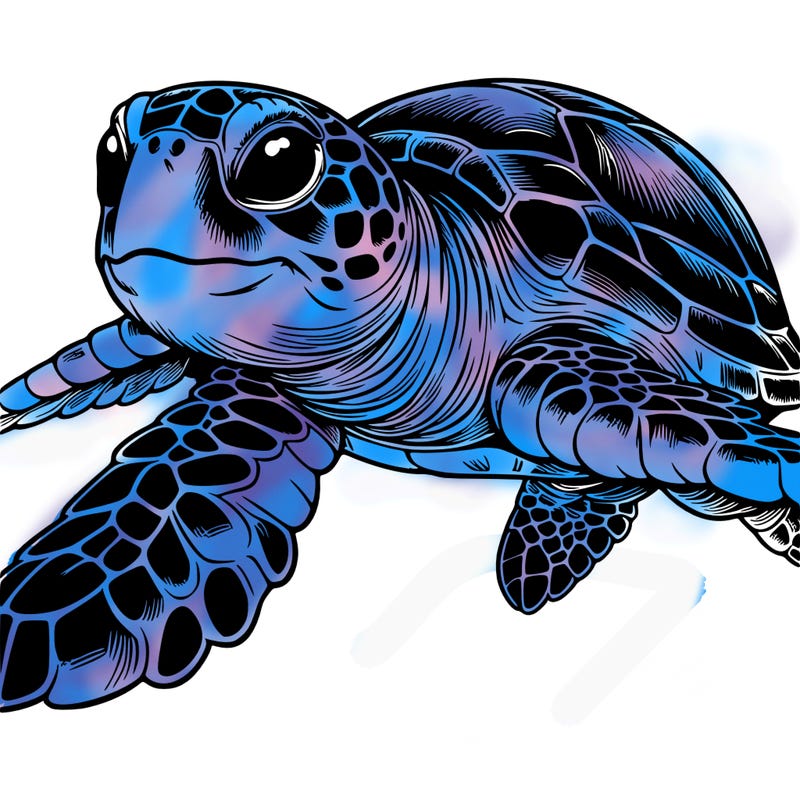 realistic sea turtle