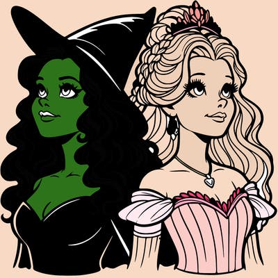 'elphaba and glinda (realistic)