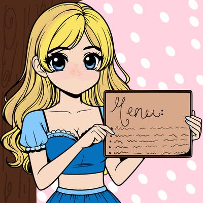 realistic pretty girl holding blank sign