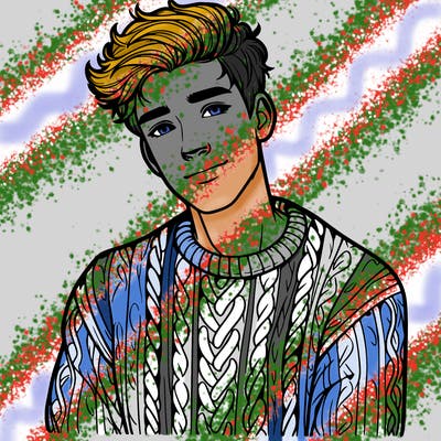 realistic guy with a beautiful jumper