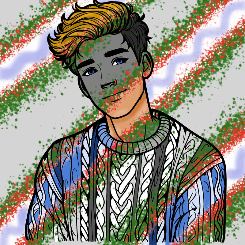 realistic guy with a beautiful jumper