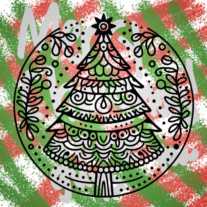 mandala sapin de noel
