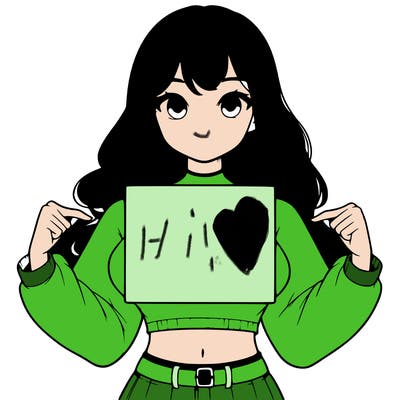 girl holding a blank sign in a long sleeve crop top