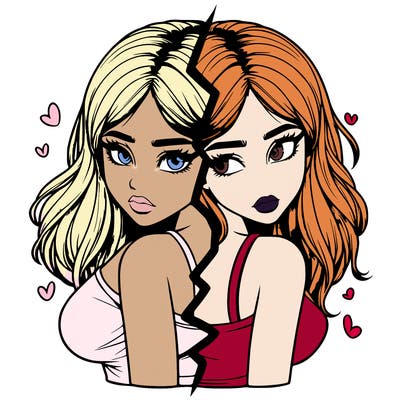 realistic girl split