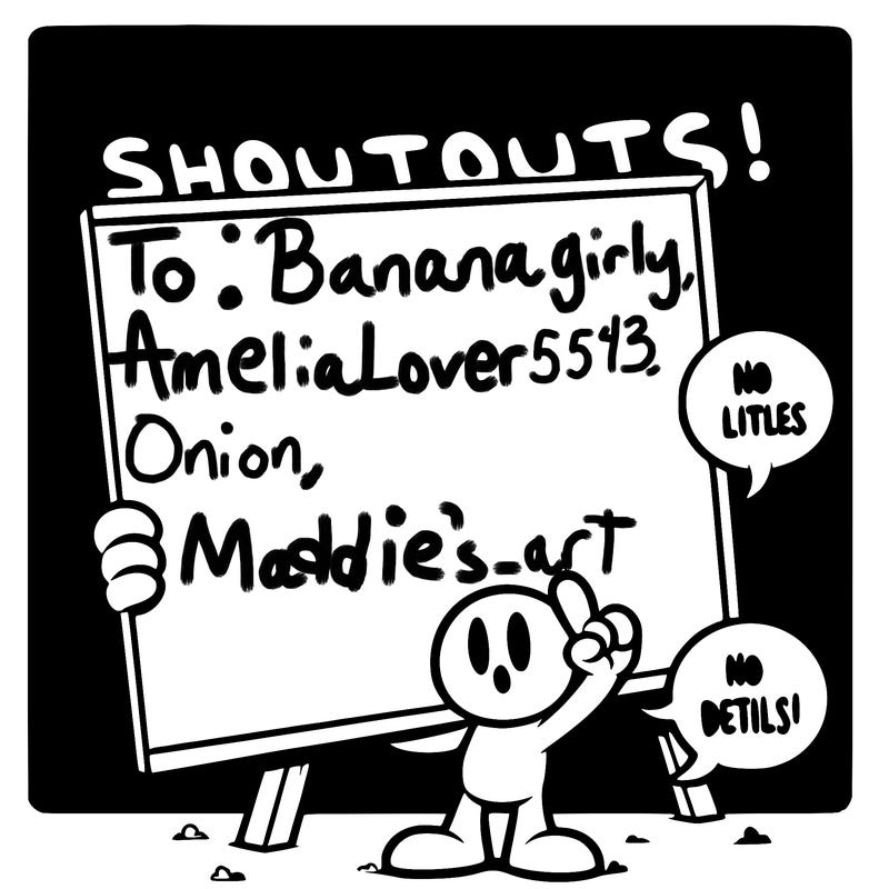 blank canvas that says above it shoutouts