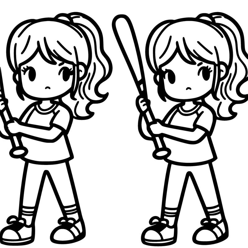 women holding a base ball bat