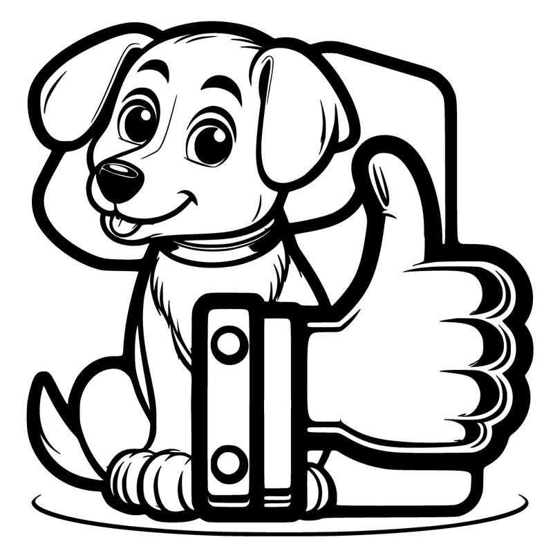 realistic dog with like sighn