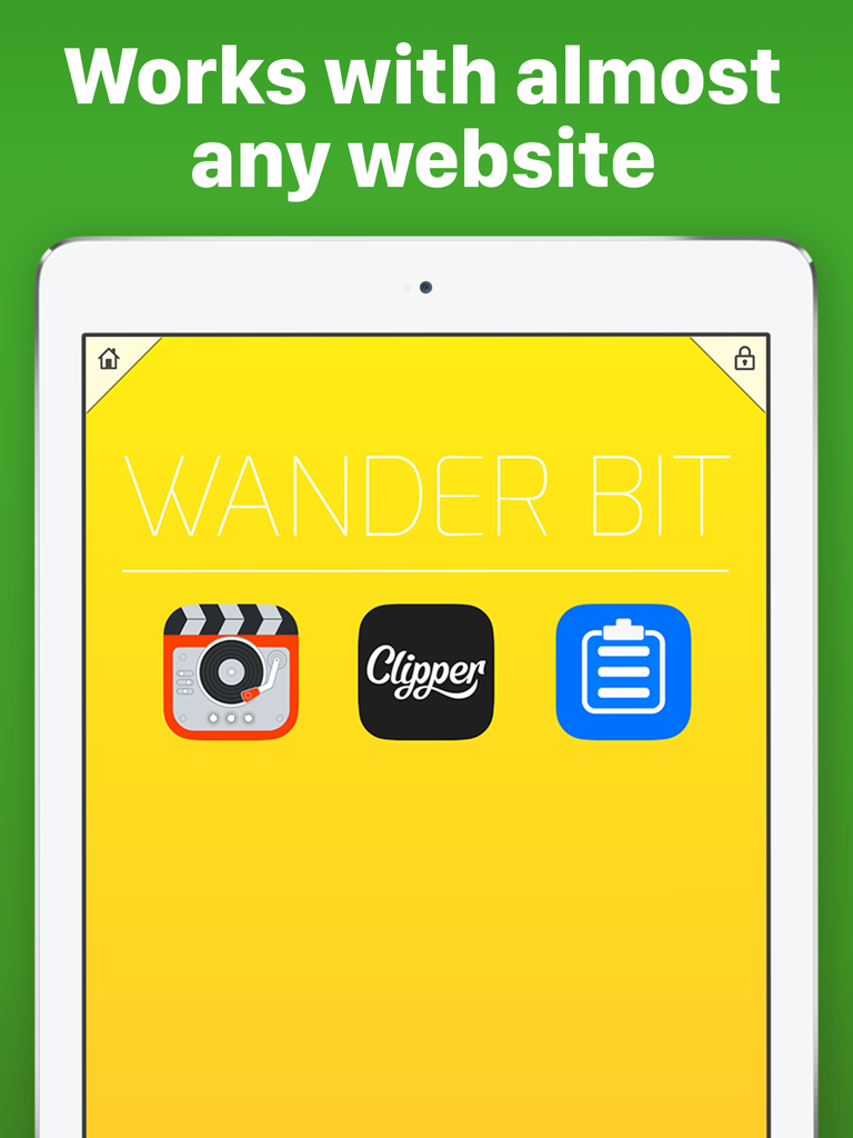 Kiosk+ - Kiosk Plus app showing a website on an iPad in kiosk mode.