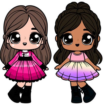 two cute little girls