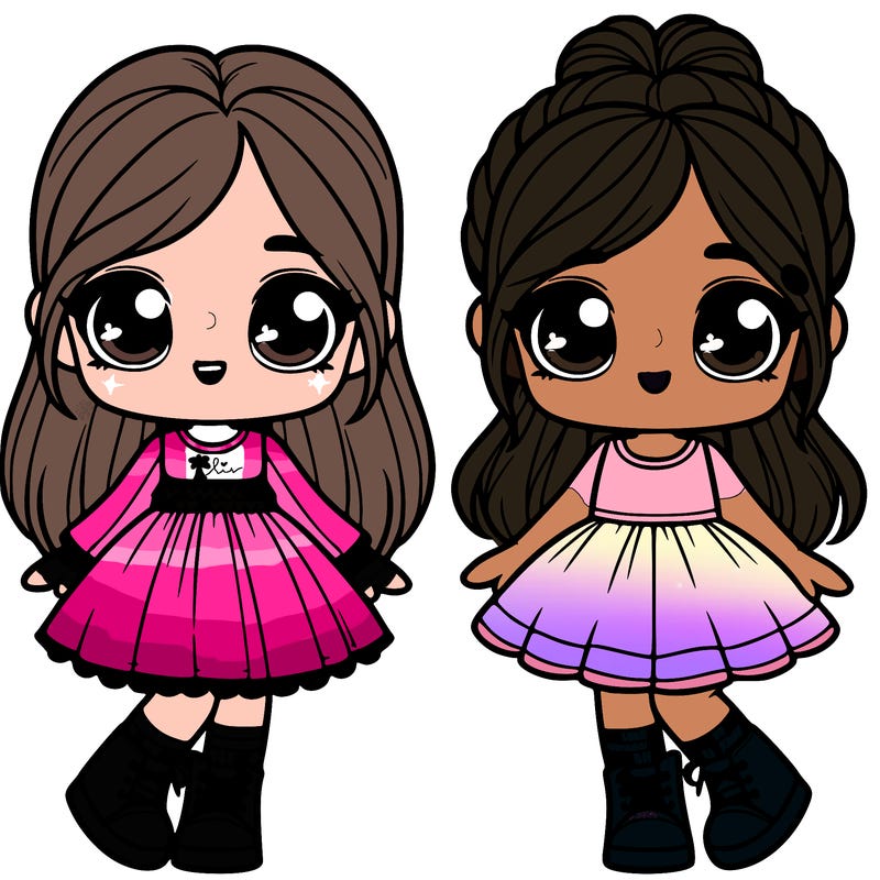 two cute little girls