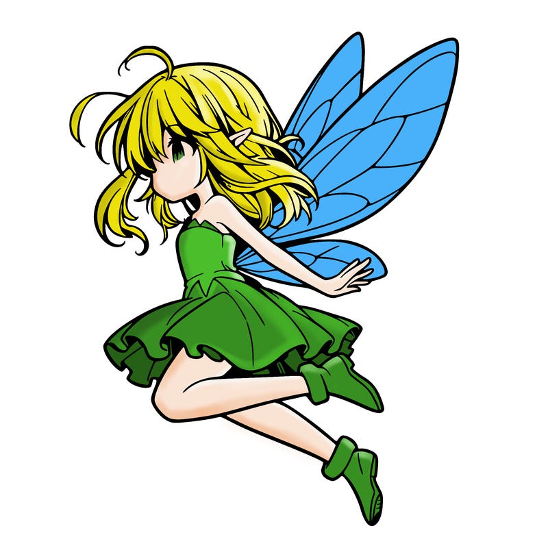manga fairy flying