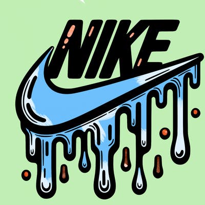 dripping nike logo