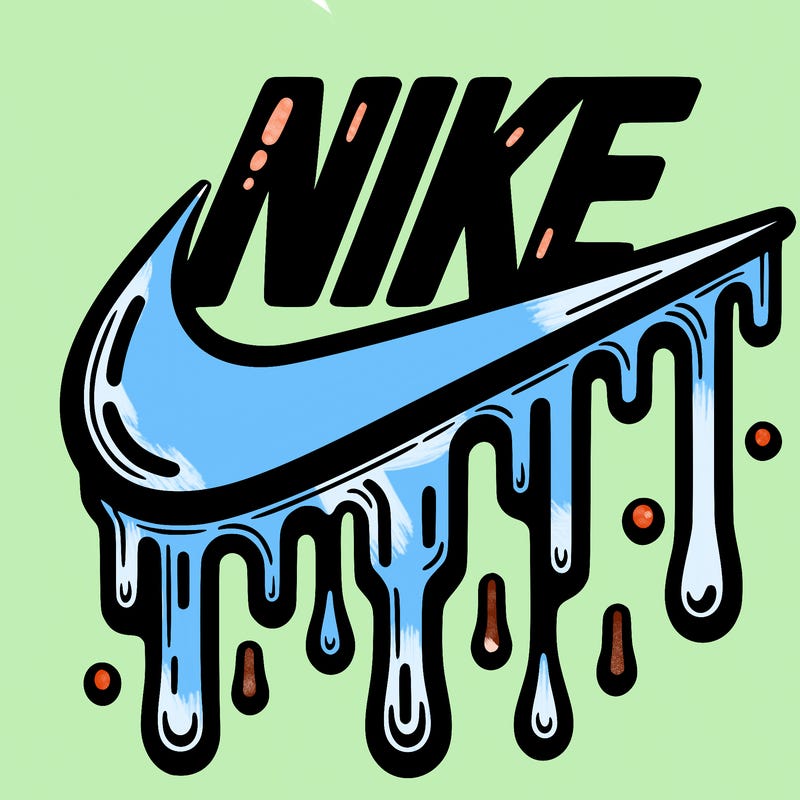 dripping nike logo