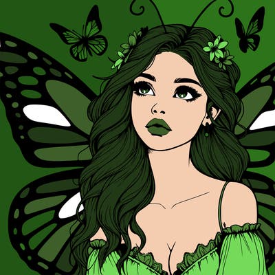 butterfly fairy realistic girl