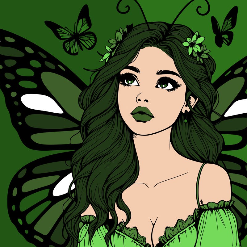butterfly fairy realistic girl