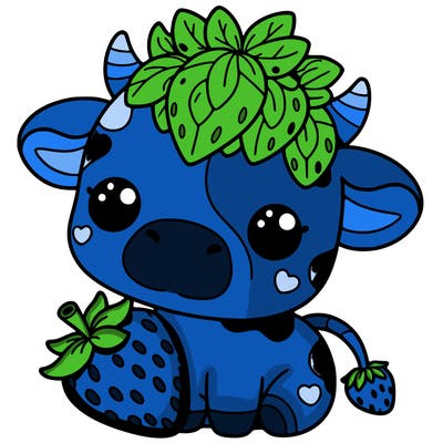 cute strawberry cow
