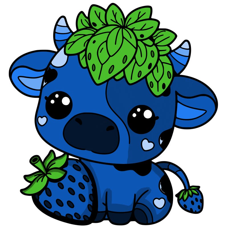cute strawberry cow