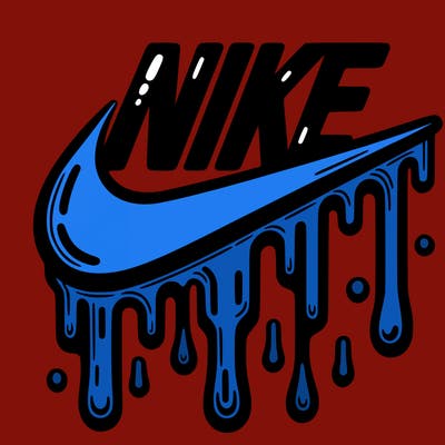 dripping nike logo