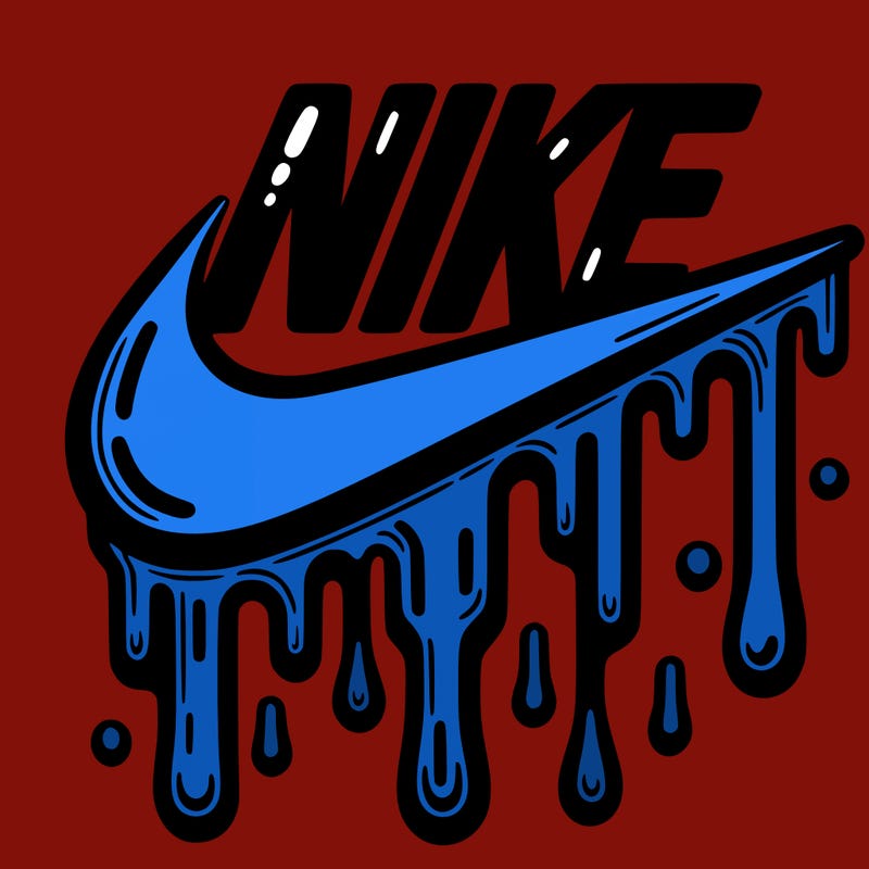 dripping nike logo