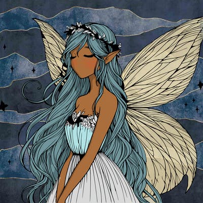 ethereal realistic fairy girl