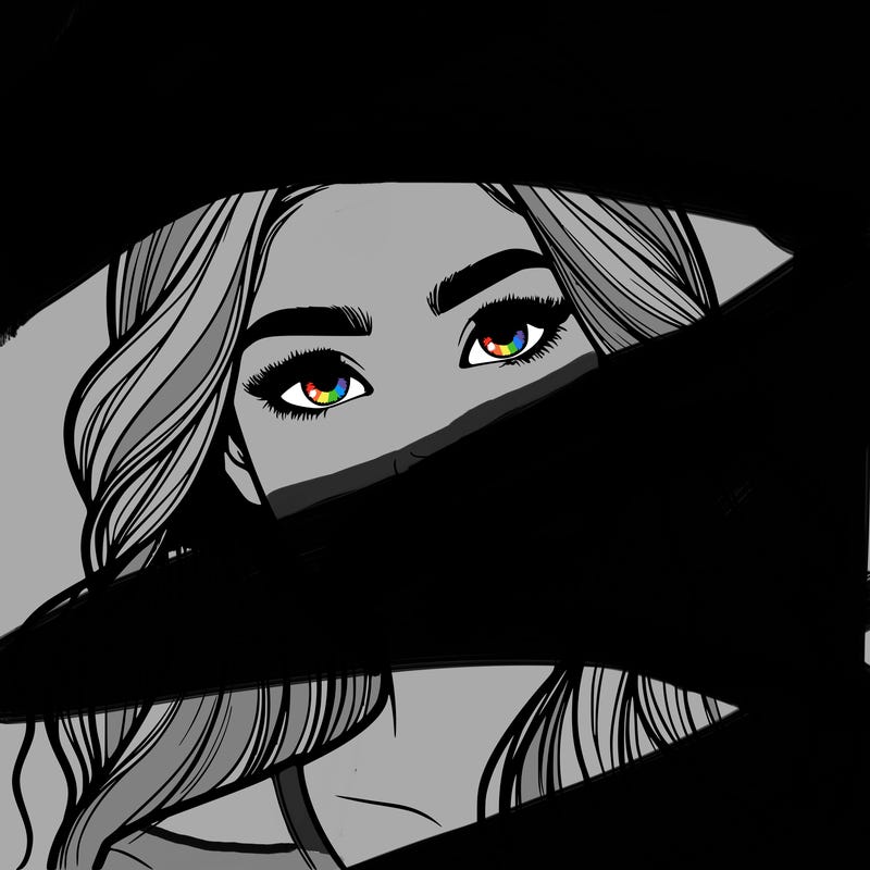 realistic teenage girl with pretty hair