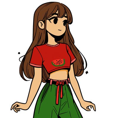 girl in a cute crop top