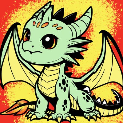 fierce baby night dragon