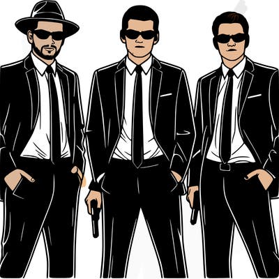 men in black realistic
