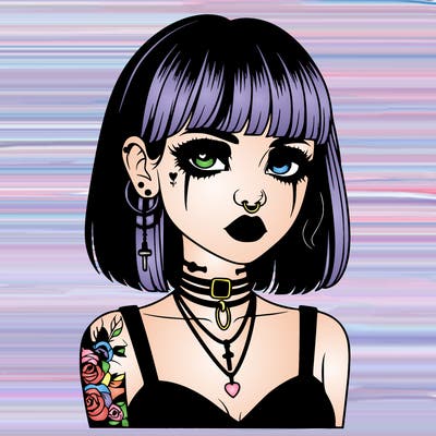 realistic goth girl