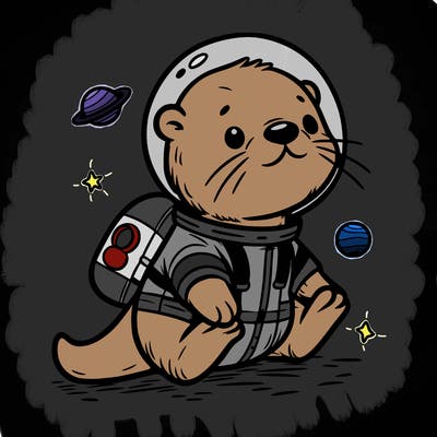 otter in a space suit
