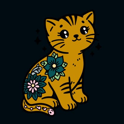 kitten tattoo